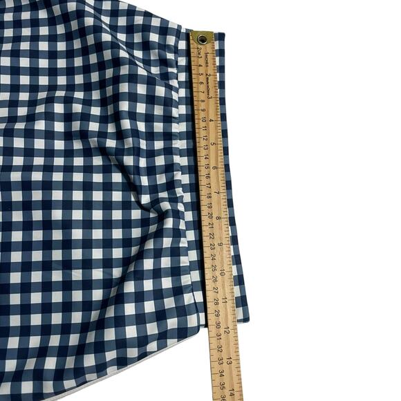 J Crew Factory Womens XXS Active Skort Skirt Blue White Gingham Plaid BO970 - Picture 9 of 9